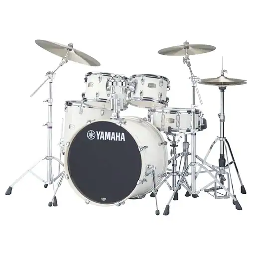 Yamaha SBP2F5 Stage Custom Birch 5-Piece Acoustic Drum Kit With Hardware - Pure White - Image 2