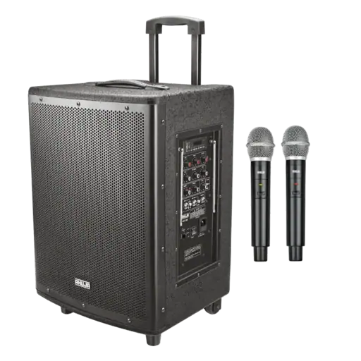 Ahuja Portable PA Active Speaker 60 Watts With Two Wireless Mics Model ABX-800