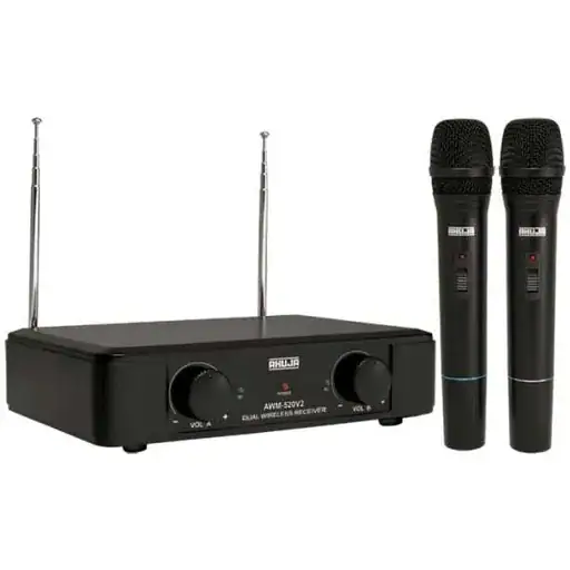 Ahuja Professional Wireless PA Microphones Model AWM-520V2