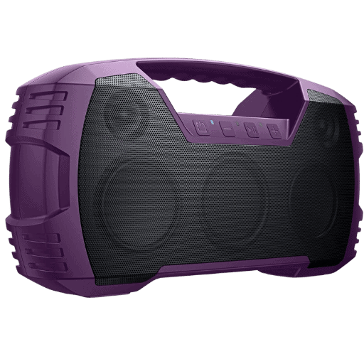 Purple AOMAIS rugged waterproof Bluetooth speaker with 32 hour playtime
