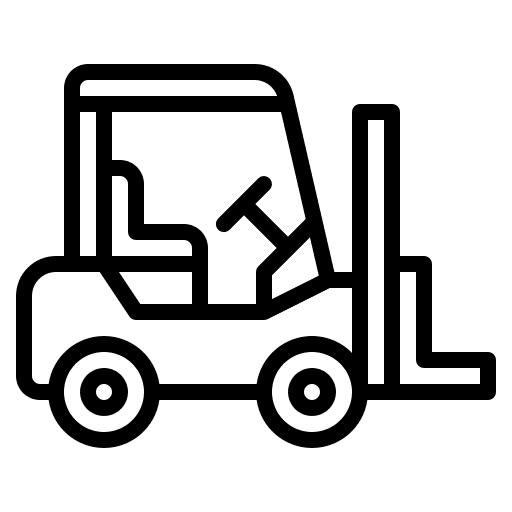 Vector de un montacargas forklift