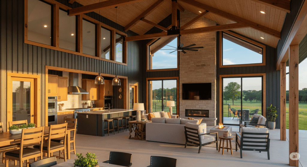 modern barndominium modern barndominium interior