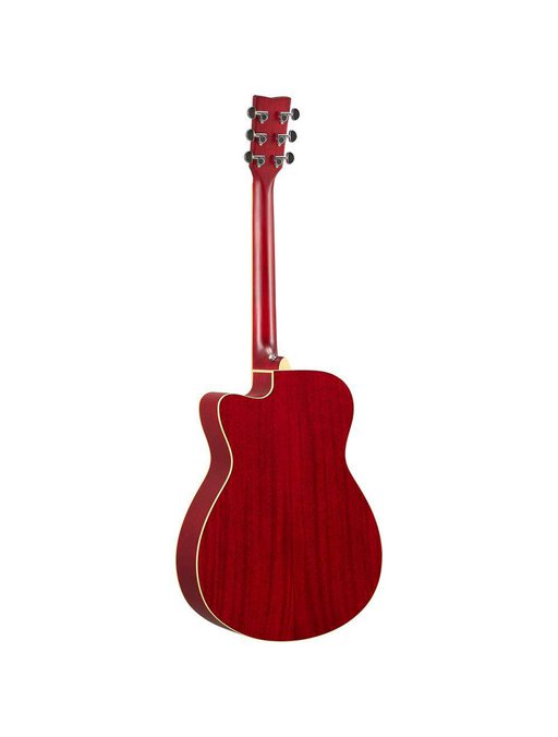 Yamaha FSC-TA Ruby Red Trans Acoustic Guitar - Image 4