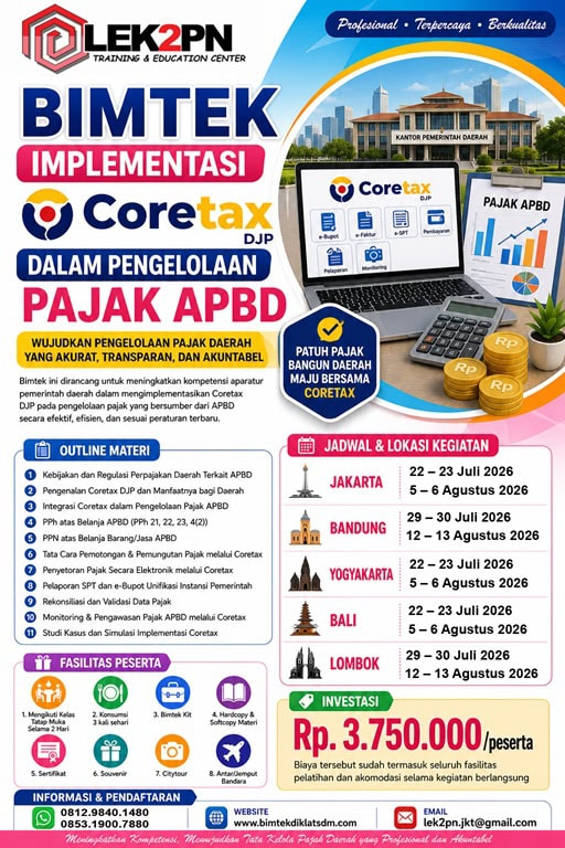 BIMTEK IMPLEMENTASI CORETAX DALAM PENGELOLAAN PAJAK APBD