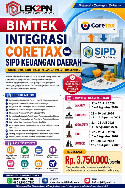 BIMTEK INTEGRASI CORETAX DAN SIPD KEUANGAN DAERAH