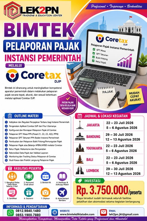 BIMTEK PELAPORAN PAJAK INSTANSI PEMERINTAH