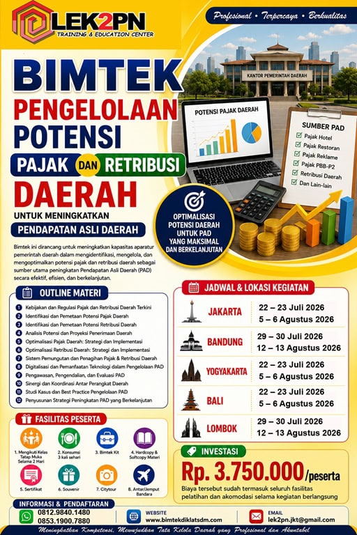 Bimtek Pengelolaan Potensi Pajak dan Retribusi Daerah Untuk Meningkatkan Pendapatan Asli Daerah