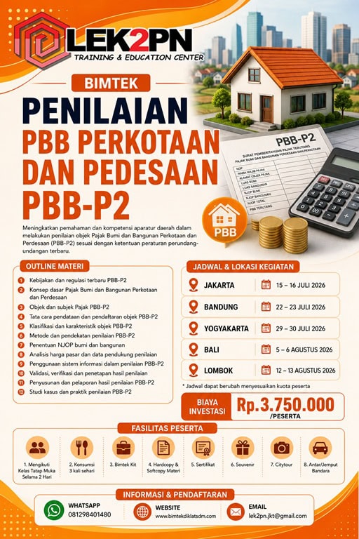 BIMTEK PENILAIAN PBB PERKOTAAN DAN PEDESAAN PBB-P2