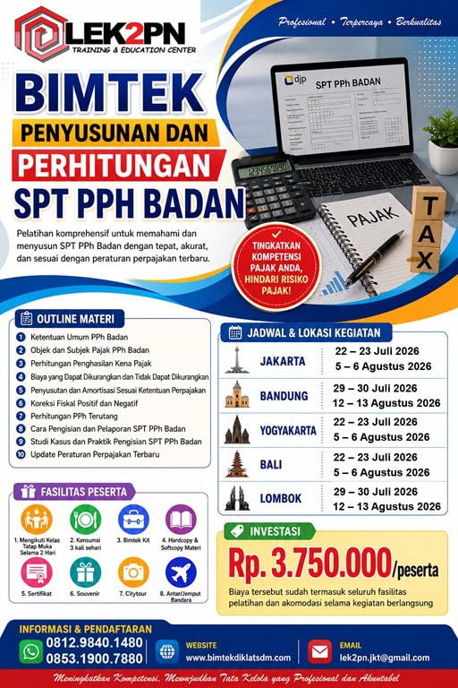 BIMTEK PENYUSUNAN DAN PERHITUNGAN SPT PPH BADAN