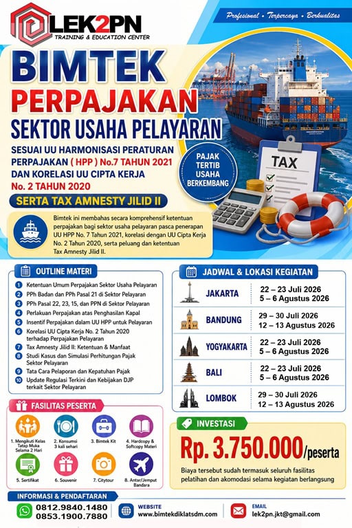 BIMTEK PERPAJAKAN SEKTOR USAHA PELAYARAN
