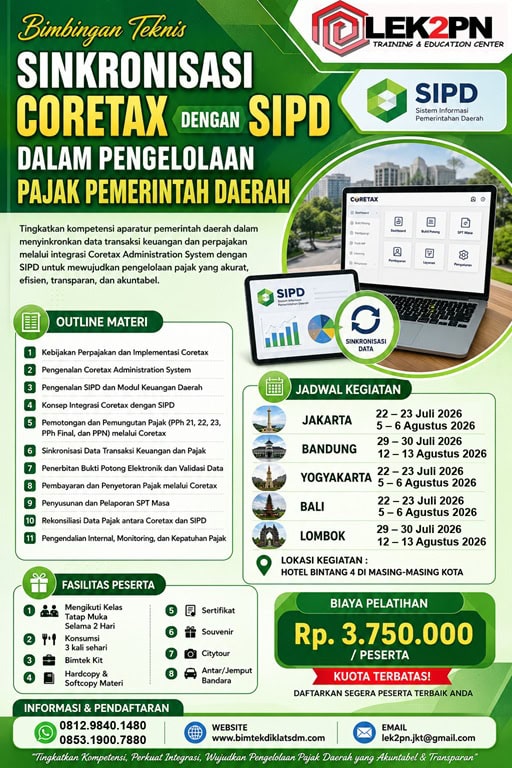 BIMTEK SINKRONISASI CORETAX DENGAN SIPD