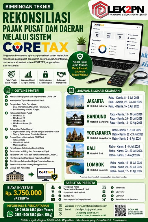 Bimtek Rekonsiliasi Pajak Pusat dan Daerah melalui Sistem Coretax