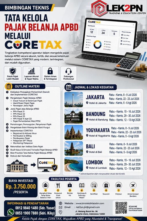Bimtek Tata Kelola Pajak Belanja APBD melalui Coretax