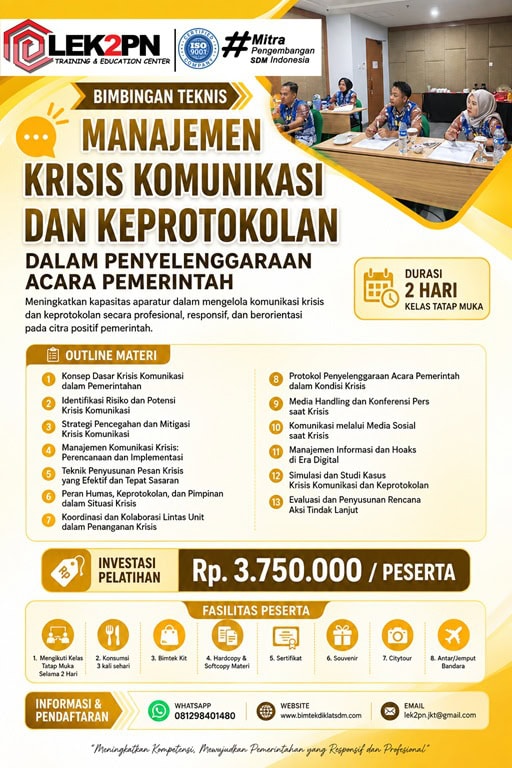 Bimtek Manajemen Krisis Komunikasi dan Keprotokolan dalam Penyelenggaraan Acara Pemerintah