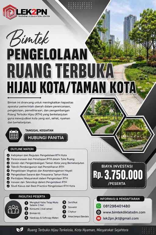 BIMTEK PENGELOLAAN RUANG TERBUKA HIJAU KOTATAMAN KOTA