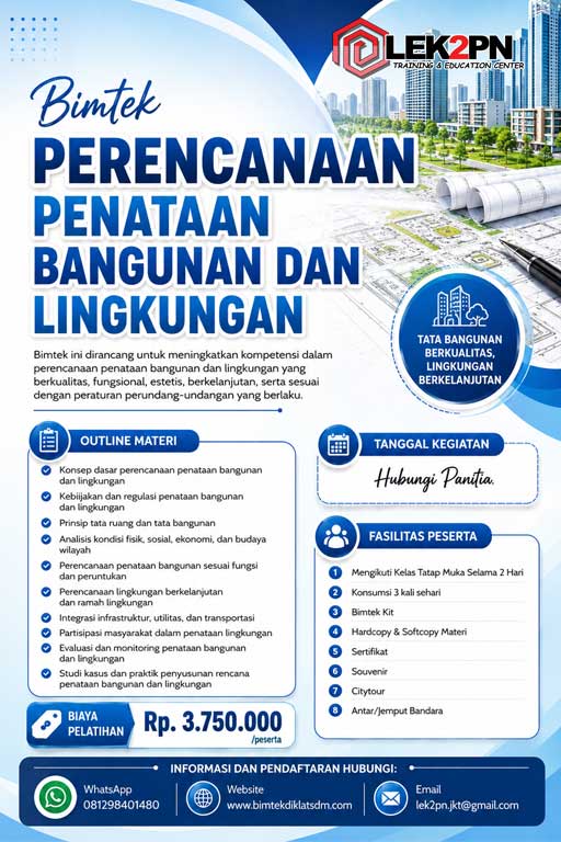 BIMTEK PERENCANAAN PENATAAN BANGUNAN DAN LINGKUNGAN
