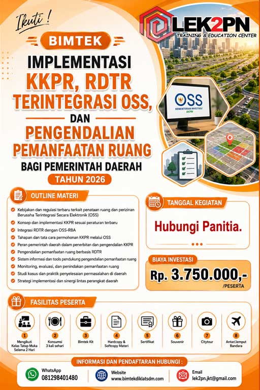 BIMTEK PERENCANAAN PENATAAN BANGUNAN DAN LINGKUNGAN
