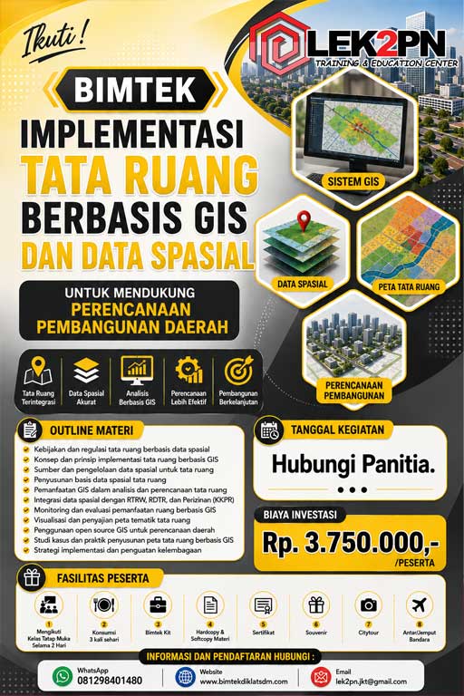 Bimtek Implementasi Tata Ruang Berbasis GIS dan Data Spasial untuk Mendukung Perencanaan Pembangunan Daerah