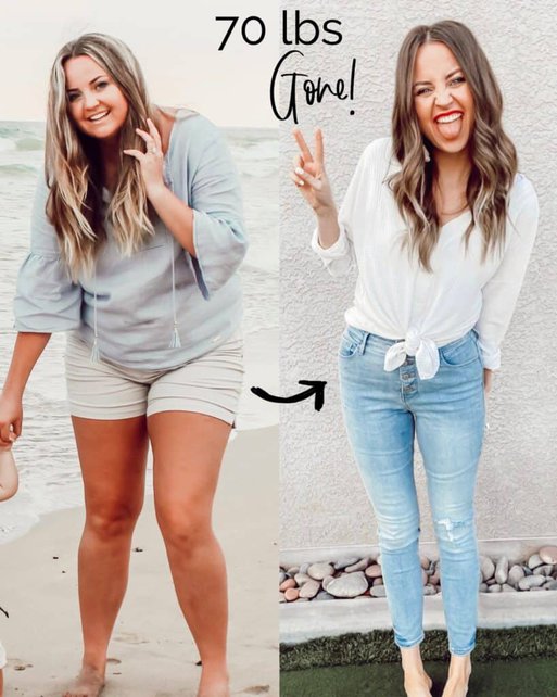 how to lose 70 lbs before and after pic
