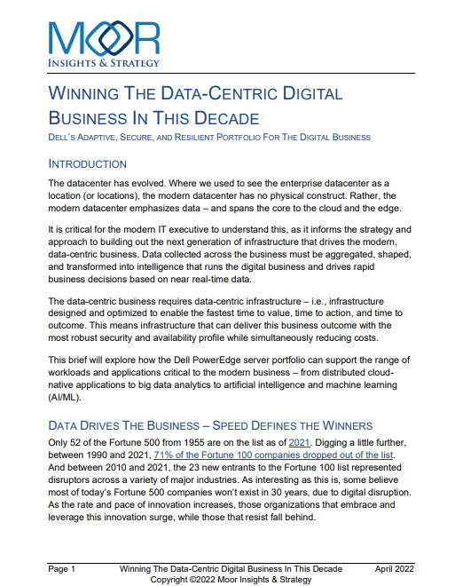 WINNING THE DATA-CENTRIC DIGITAL BUSINESS IN THIS DECADE