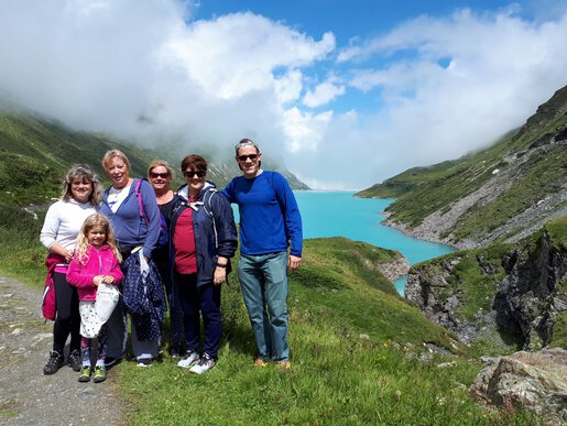 family in Alps