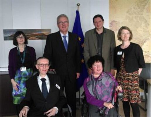 Representatives of EDF and IDDC with the European Commissary