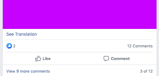 Facebook Translation on Posts
