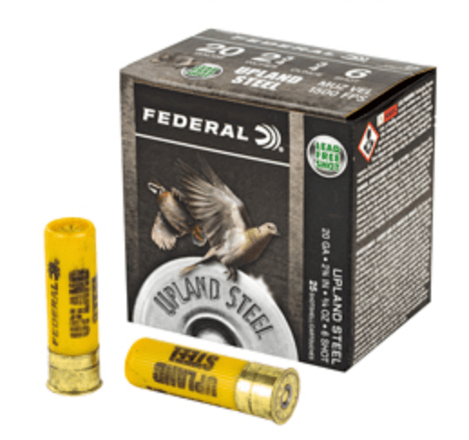 Federal Upland Steel Lead Free 20 Gauge 2.75” #6 7/8 oz. Steel Shot 25 Round Box California Certified Non-lead Ammunition - Image 2
