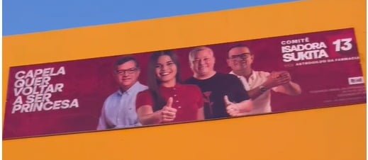 Em Capela, candidata do PT à prefeitura esconde Rogério e destaca Laércio em material de campanha
