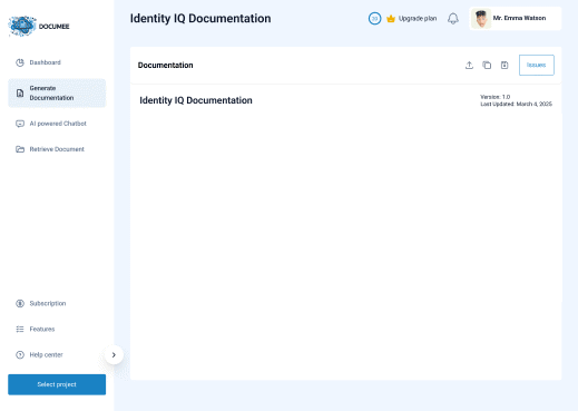 DocuMee Document Generating Gif Animated gif showing the document generation process in DocuMee.