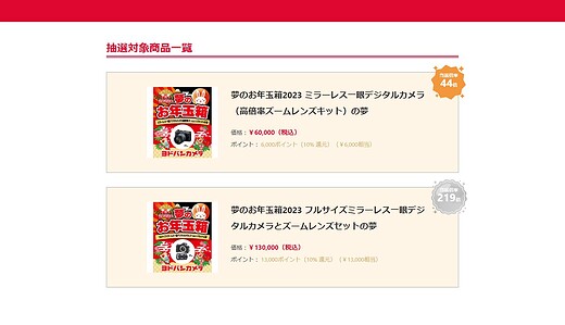 ヨドバシカメラ福袋追加申し込みも落選