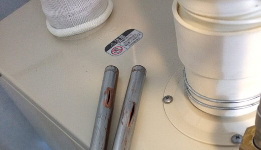 苫小牧の水道管破裂