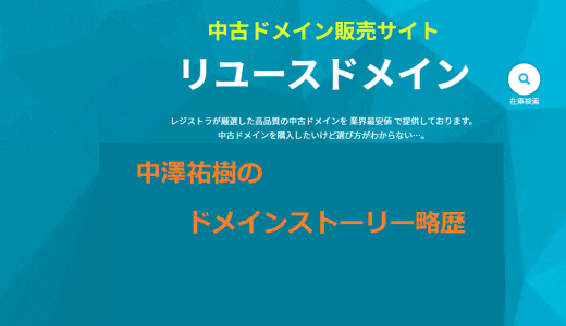 中澤祐樹のドメインストーリー略歴