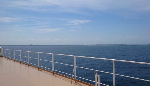 苫小牧から大洗へ移動、電波を拾うために陸側にいないとダメ