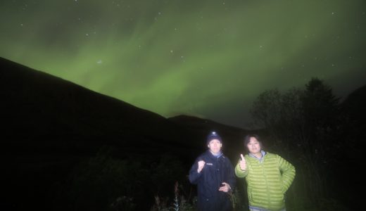 トロムソのオーロラ鑑賞、撮影（ノルウェーのTromso）