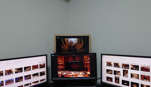 原稿書く際の5画面ディスプレイ