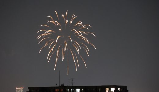 横浜の花博園芸博の2年前記念花火