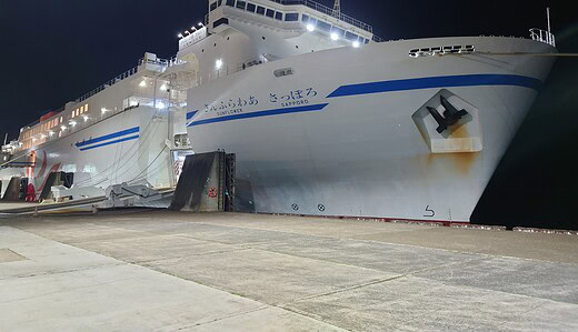 北海道航路のさんふらわあが非公式にスターリンクに対応している（30分2回だけ）