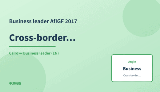 Business leader: Cross-border data — AfIGF 2017 Cairo