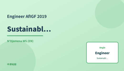 Engineer: Sustainable ICT — AfIGF 2019 N’Djamena WS