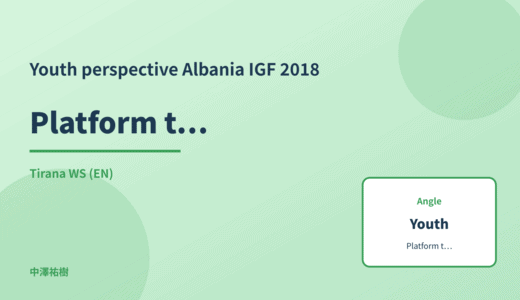 Youth perspective: Platform transparency reports — Albania IGF 2018 Tirana WS