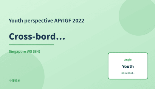 Youth perspective: Cross-border AI regulation — APrIGF 2022 Singapore WS