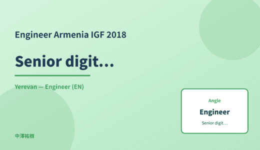Engineer: Senior digital use — Armenia IGF 2018 Yerevan