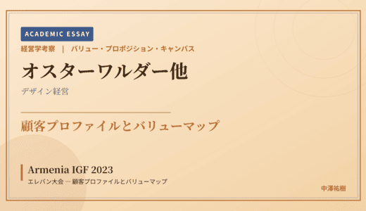 バリュー・プロポジション・キャンバスで読み解く Armenia IGF 2023 エレバン大会 — 顧客プロファイルとバリューマップ