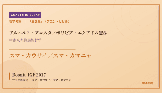 「良き生」（ブエン・ビビル）から見た Bosnia IGF 2017 サラエボ大会 — スマ・カウサイ／スマ・カマニャ