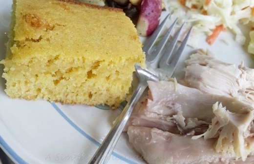 cornbread-with-chicken-and-coleslaw | ASimpleHomestead.com