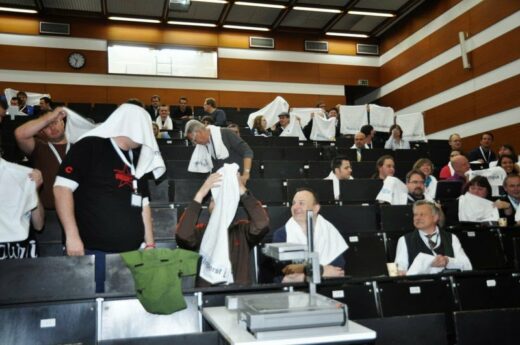 Bild (bei der Sessionplanung) mit den handtüchern