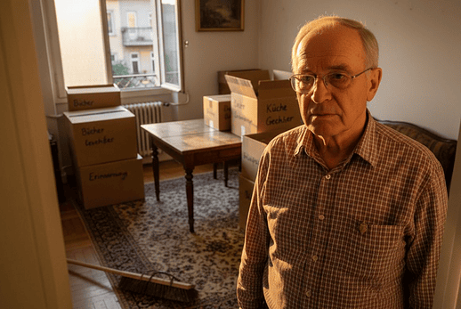 Wohnungsauflösung Saalfeld – Verpacken und Sortieren (KI-generiertes Symbolbild)