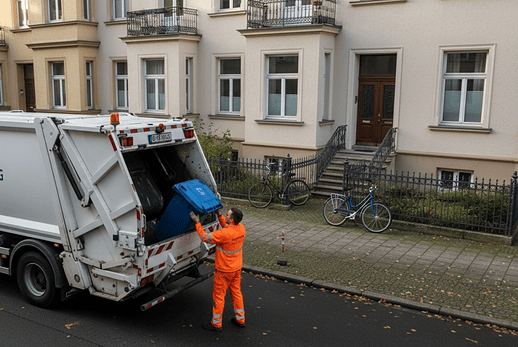 Wohnungsauflösung Gotha – Fachgerechte Entsorgung mit Fahrzeug (KI-generiertes Symbolbild)