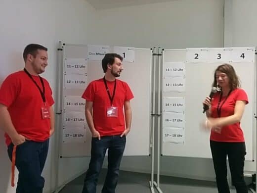 Drei der Organisatoren des Barcamps Regensburg